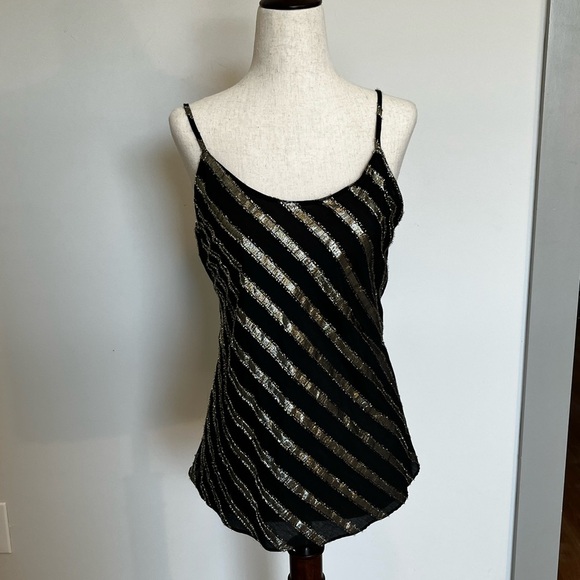 Anthropologie Current Air Los Angeles Black & Gold Tank - Picture 6 of 8